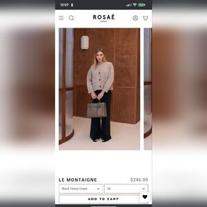 Rosae Paris Black Wide Leg Pants